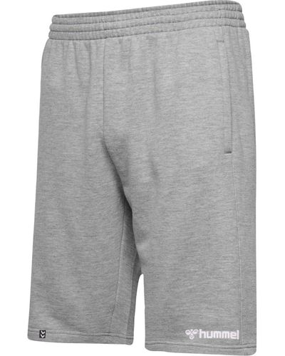 Hummel HmlMover Cotton Bermuda Shorts - 205600, Farbe:2006 Grey Melange, Textil:XXL - Grau