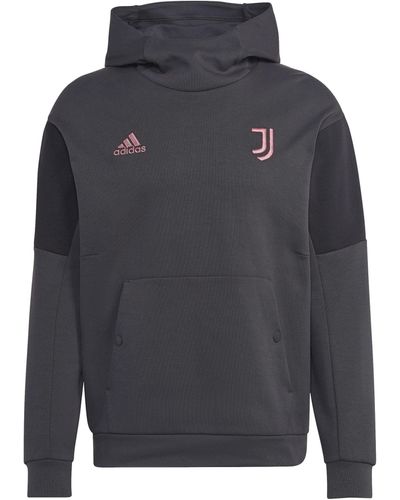 adidas Sweats - International Juventus Turin Travel Sweat ? Capuche Gris/Noir
