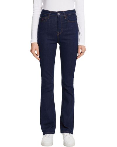Esprit Bootcut Jeans mit hohem Bund - Blau