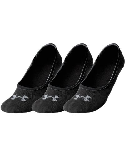 Under Armour Ua Essential 3-pack Lolo Liner Socks In Black