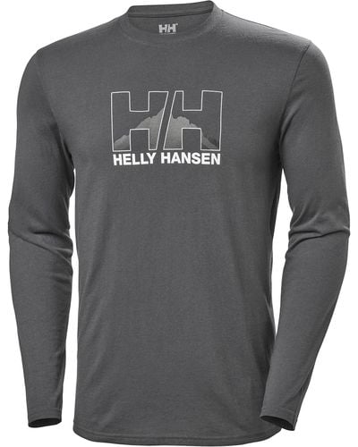 Helly Hansen Longsleeve T-shir Nord Graphic Long Sleeve T-shirt - Gray