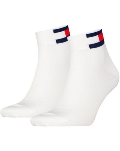 Tommy Hilfiger Flag Quarter Socks - White