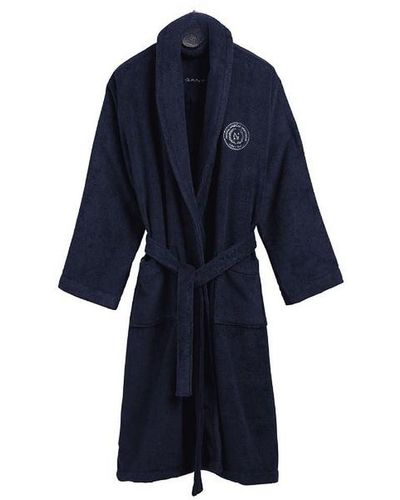 GANT Crest Bademantel Farbe Marine Größe S - Blau