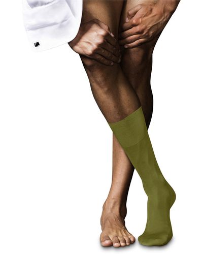 FALKE Socken No. 9 M SO Pure Fil d ́Écosse Baumwolle einfarbig 1 Paar - Grün