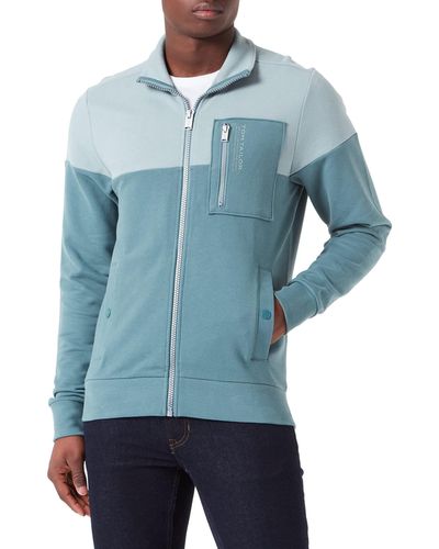 Tom Tailor Sweatshirt-Jacke mit Stehkragen 1035681 - Blau