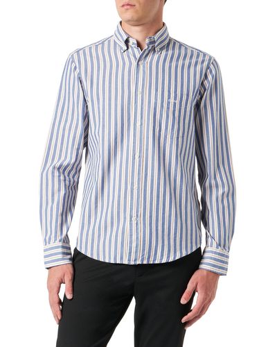 GANT Reg Ut Archive Oxford Stripe Shirt Camicia - Blu