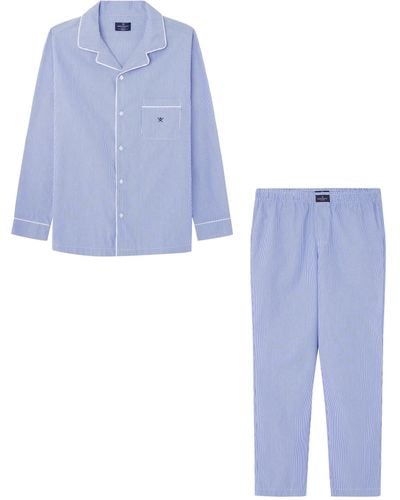 Hackett Stripes Pj Pyjama - Blau