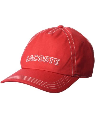 Lacoste Bold Branding Hat - Red