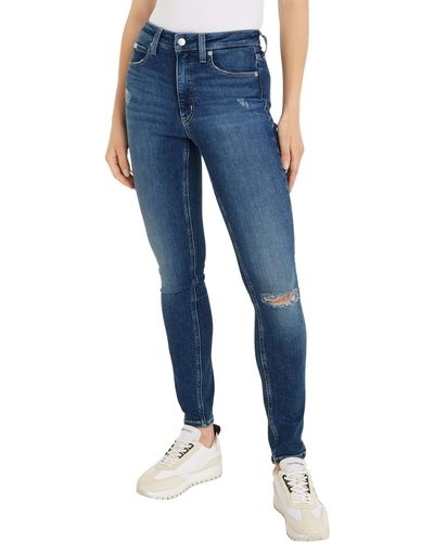 Calvin Klein Jeans High Rise Skinny Fit - Blue