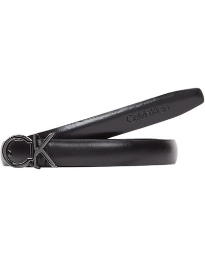 Calvin Klein Thin Belt 1.5CM K60K612360 Cinturón Fijo - Negro