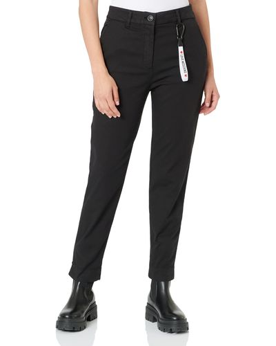 Love Moschino Moschino Stretch Canvas With Brand Gadget Casual Pants - Schwarz