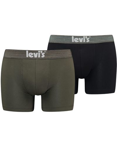 Levi's Offbeat Stripe Boxer - Verde