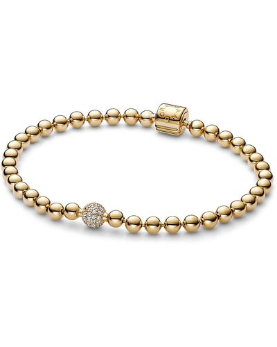 PANDORA Beads & Pavé Bracelet 568342C01-19 - Metálico