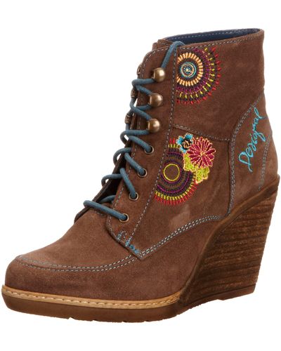 Desigual S Elba Roble Boots 37as216604040 6.5 Uk - Brown