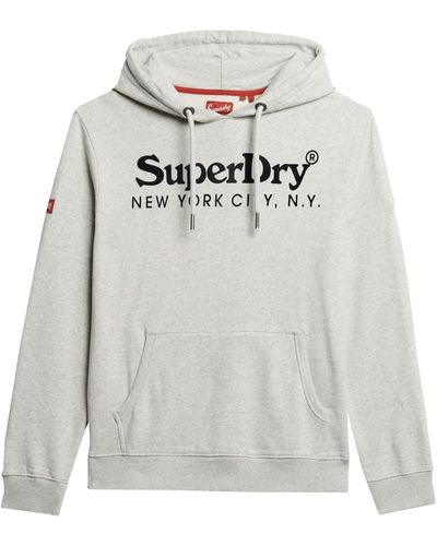 Superdry Venue Classic Logo Hoodie Sweatshirt - Grau