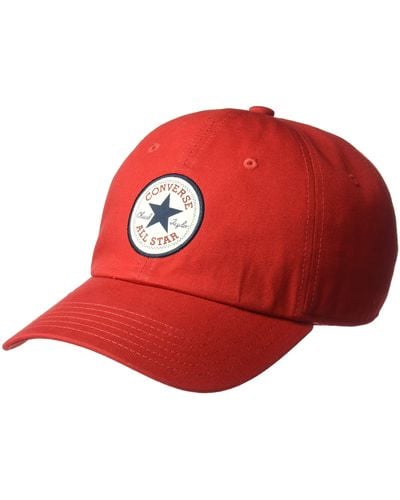 Converse Unisex Tipoff Chuck Patch Baseball Hat - Red