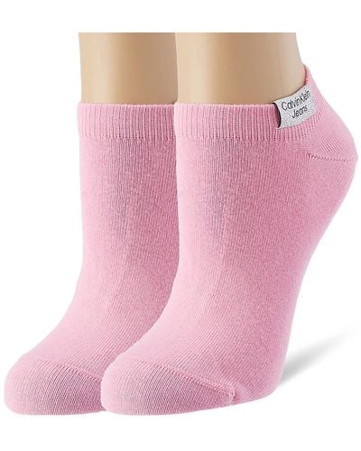 Calvin Klein S Jeans Organic Cotton Socks 2 Pack Sneaker - Pink