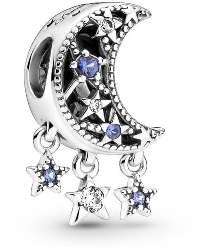 PANDORA Charm Estrellas y Luna Creciente 799643C01 - Blanco