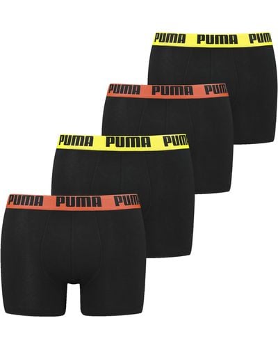 PUMA Basic Boxer 4 Pack - Noir