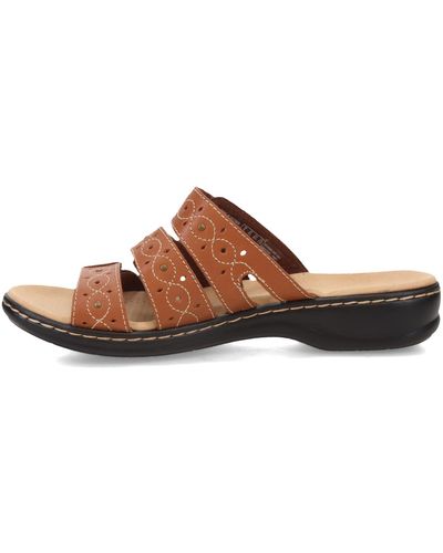 Clarks Womens Leisa Cacti Slide Sandal in White Lyst