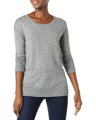 Amazon Essentials Lightweight Long-sleeved Scoop Neck Tunic Jumper - Grey