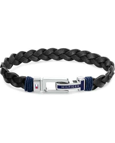 Tommy Hilfiger Jewelry Bracelet pour en Cuir Bleu - 2790308 - Noir