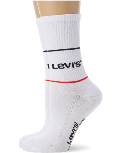 Levi's Logo Sport Short Cut Socks - White
