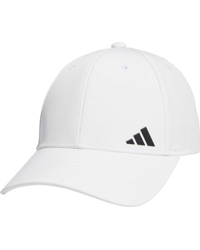 adidas Backless Ponytail Hat Adjustable Fit Baseball Cap - White