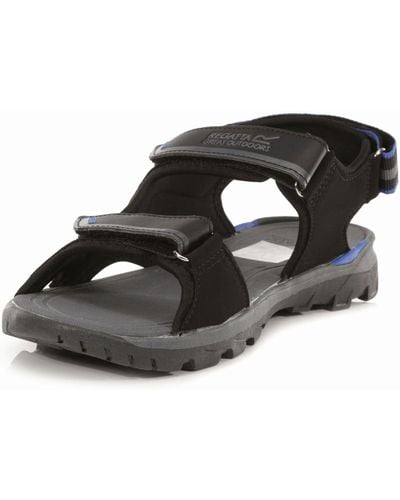 Regatta Kota Drift' Lightweight Hook and Loop Straps Water Friendly Eva Footbed Slip Resistant Sandals - Negro