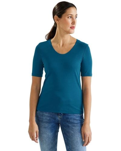 Street Blau Palmira in V-Ausschnitt Lyst | T-Shirt DE One mit