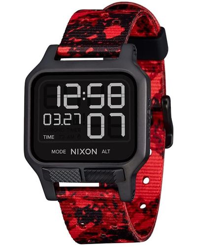 Nixon Digital Quarz Uhr mit Gummi Armband A1320-008-00 - Schwarz