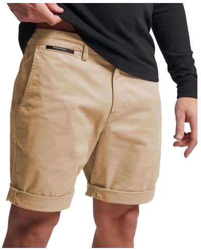 Superdry Studios Core Chino Shorts Shaker Beige - Natural