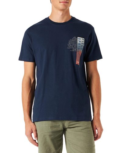 Springfield Camiseta de ga Corta Árbol - Azul