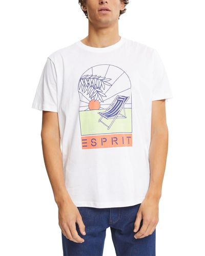 Esprit 062ee2k301 Camiseta - Blanco