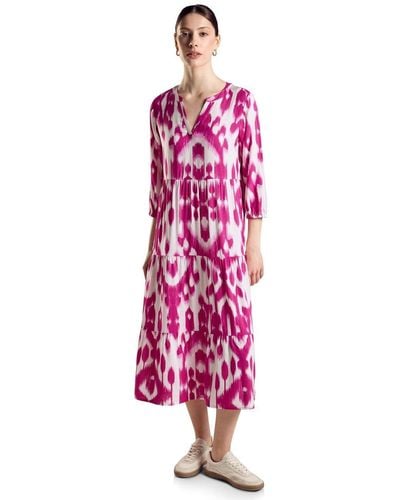Street One Tunika Kleid mit Print - Pink