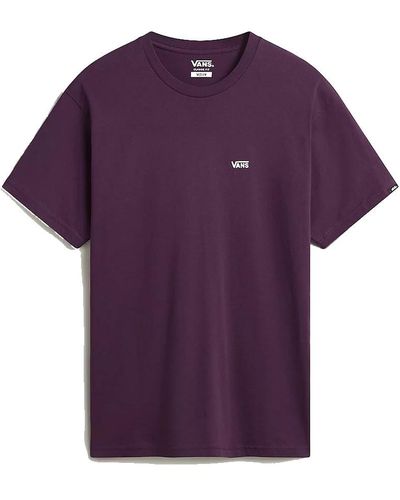 Vans Men's Short Sleeve T-shirt Vn0a3czechj Mn Left Chest Logo Tee Xl - Purple