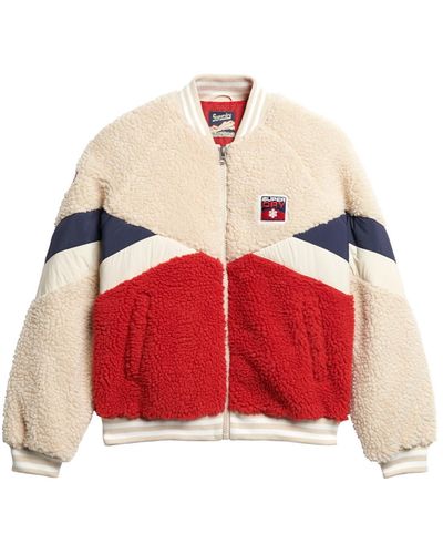 Superdry Retro Sherpa Jacket - Red