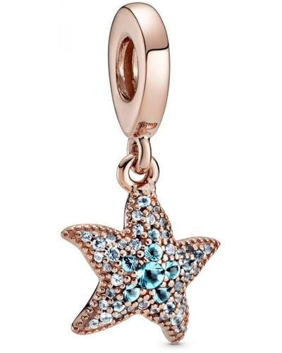 PANDORA Starfish Shiny Charm 788942c01 Silver - White