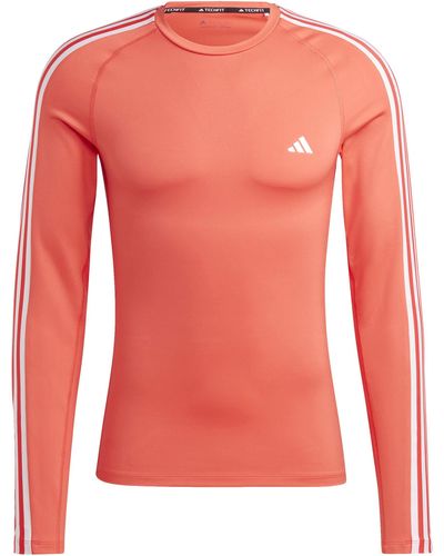 adidas Tf 3s Ls T-shirt Met Lange Mouwen Voor - Roze