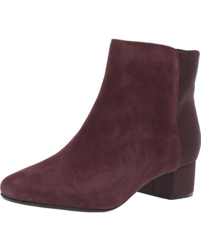 Clarks Chartli Valley Ankle Boot - Purple
