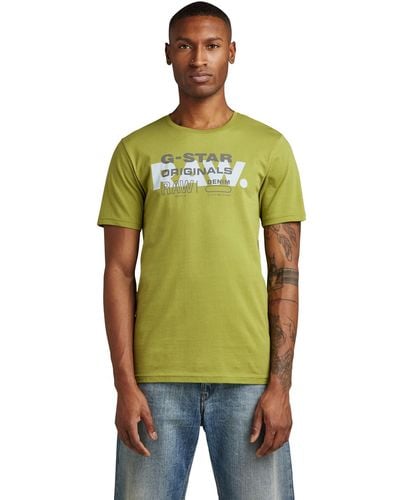 G-Star RAW Raw Originals Slim R T T-shirt - Groen