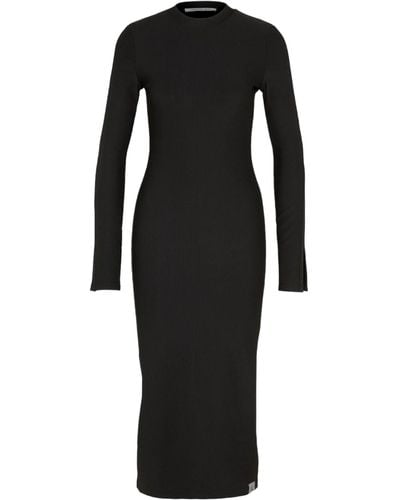 Calvin Klein Robe Longue Moulante - Noir