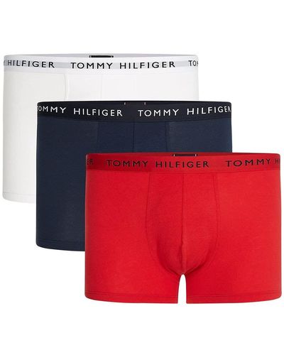 Tommy Hilfiger 3P Trunk Retroshorts - Rot