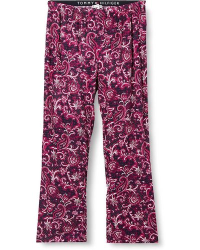 Tommy Hilfiger Print Woven Trousers - Purple