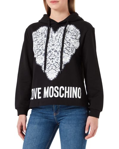 Love Moschino Hooded Sweatshirt Maglia di Tuta - Nero