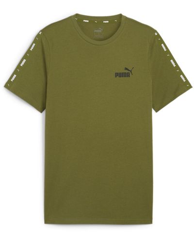 PUMA T-Shirt ESS+ TAPE TEE - Grün