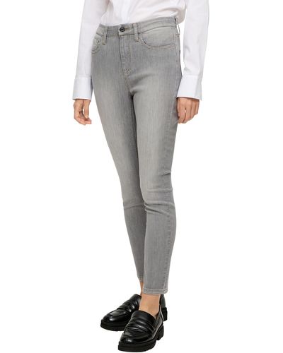 s.Oliver BLACK LABEL Jeans-Hose Slim Leg Izabell Grey 36 - Grau