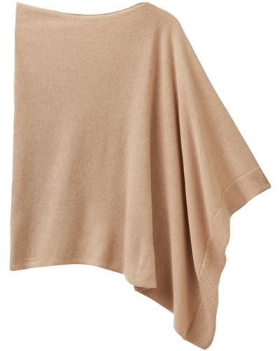 Benetton 1235du00t Knitted Ponchos And Capes - Natural