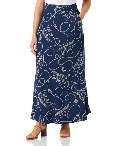 Love Moschino Long Skirt - Blau