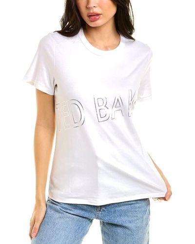Ted Baker Malom Branded Foil T-shirt - White